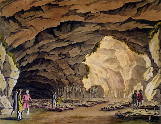 Sepulchral Cavern of the Guances, from 'Le Costume Ancien et Moderne' by Jules Ferrario, published i from Giovanni Bigatti