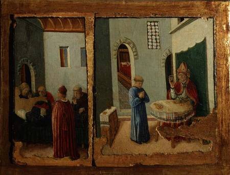 Two Scenes from the life of St. Savino (panel) from Giovanni Boccati or Boccatto