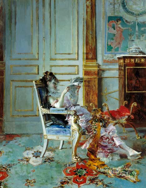 Girl Reading in a Salon from Giovanni Boldini
