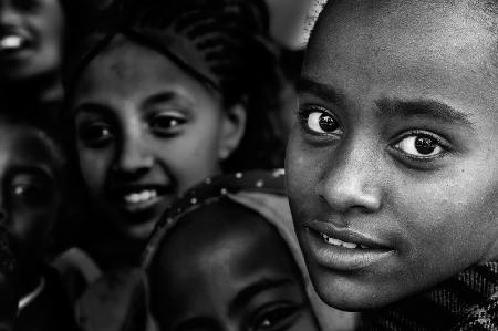 Eyes of children in Addis