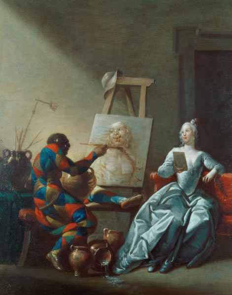 The Harlequin Painter from Giovanni Domenico Ferretti