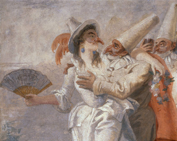 G.D.Tiepolo / Pulcinella in Love /c.1793 from Giovanni Domenico Tiepolo