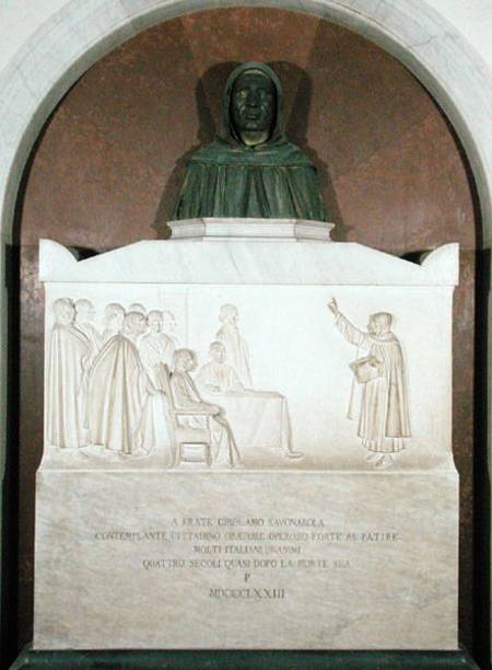Monument to Girolamo Savonarola (1452-98) from Giovanni Dupre
