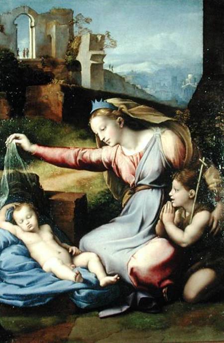Virgin of the Veil (The Virgin of the Blue Diadem) from Giovanni Francesco Penni
