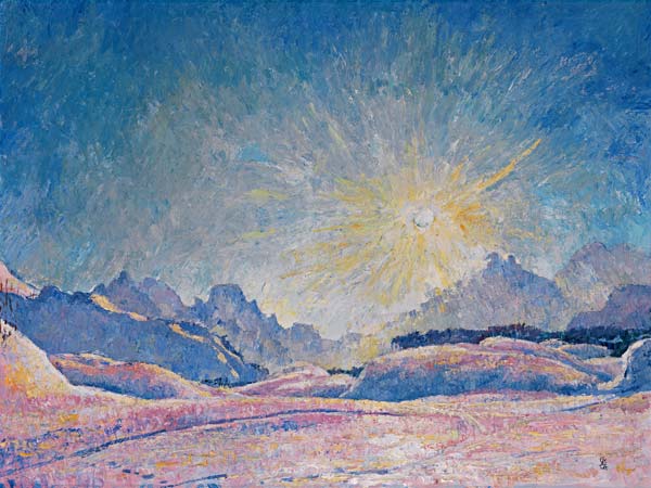 Winter Sun in Maloja from Giovanni Giacometti