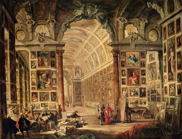 Interior View of The Colonna Gallery, Rome from Giovanni Paolo Pannini