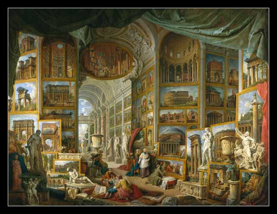 Gallery of Views of Ancient Rome from Giovanni Paolo Pannini