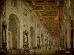Interior view of the church San Giovanni in Laterano in Rome. from Giovanni Paolo Pannini