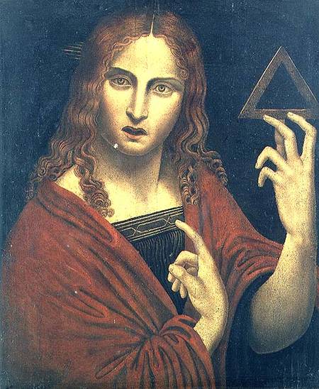 Christ the Redeemer holding the symbol of the Trinity (panel) from Giovanni Pedrini Giampietrino