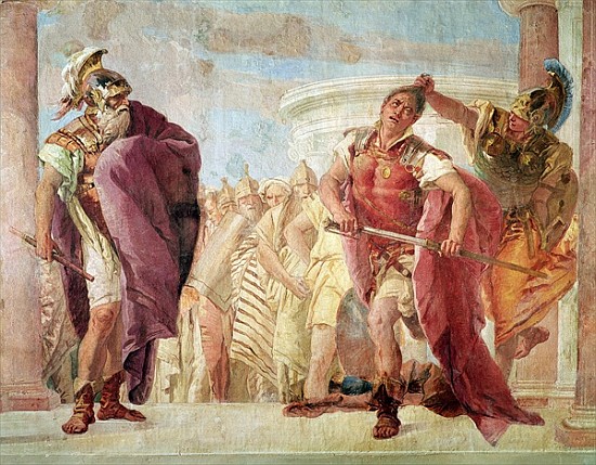 Minerva Preventing Achilles from Killing Agamemnon, from ''The Iliad'' by Homer, 1757 from Giovanni Battista (Giambattista) Tiepolo
