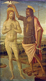 Die Taufe Christi from Giudoccio di Giovanni Cozzarelli