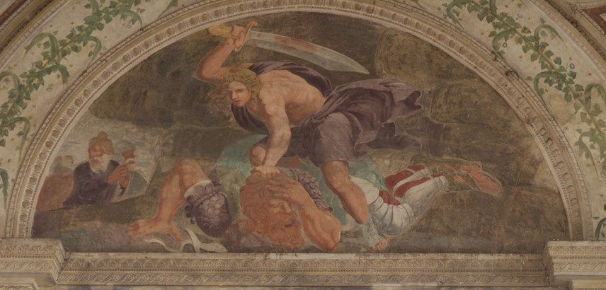 David slaying Goliath (Loggia di Davide) from Giulio Romano