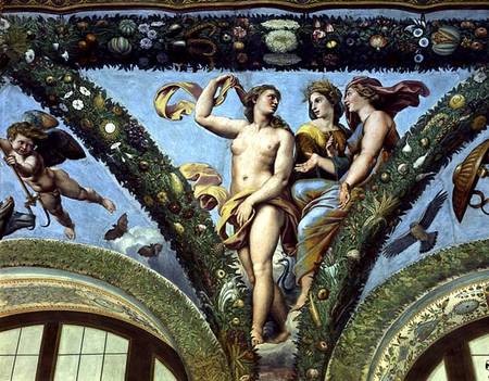 The Three Graces, from the 'Loggia of Cupid and Psyche' from Giulio Romano
