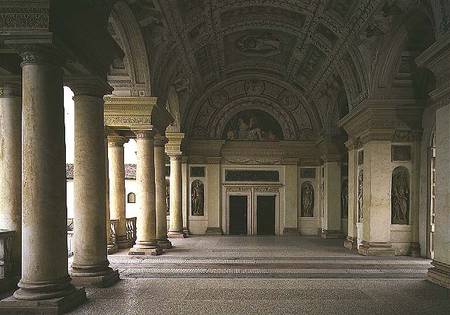 The Loggia di Davide (or D'Onore) interior decorated with frescos of biblical subjects including Kin from Giulio Romano