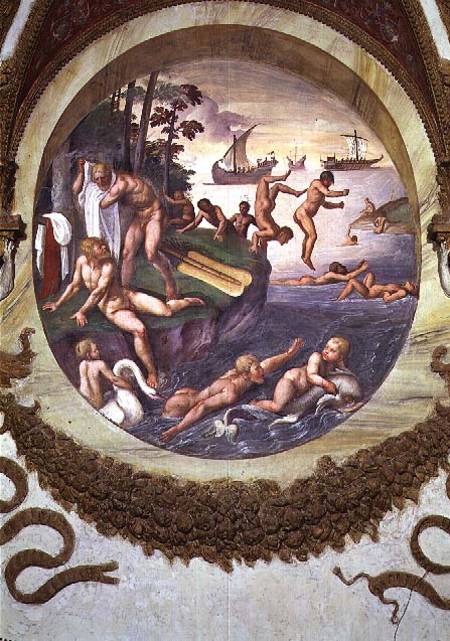 Scene showing that those born under the sign of Aries in conjunction with the constellation of the S from Giulio Romano