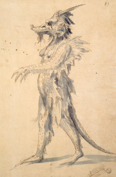 Design for a Dragon (pen & ink on paper) from Giuseppe Arcimboldo