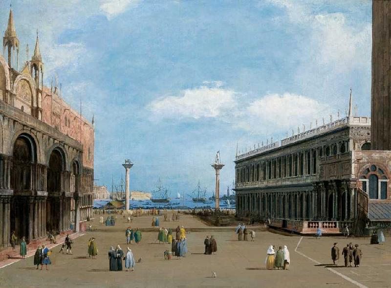 Der Markusplatz in Venedig gegen das Meer. from Giuseppe Bernardino Bison