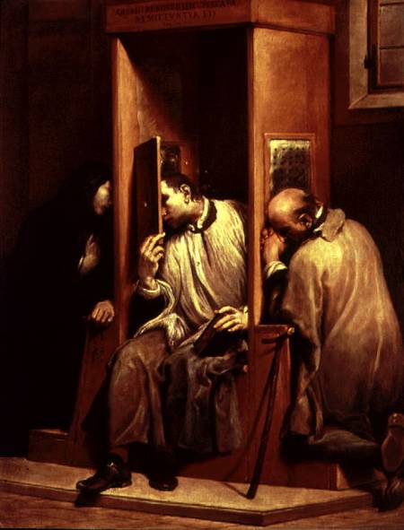 Nepomuk Takes the Confession of the Queen of Bohemia from Giuseppe Lo Spagnuolo Crespi