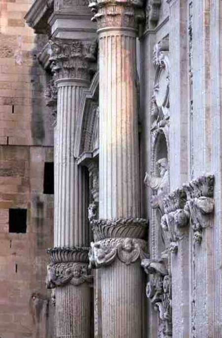 Detail of the Portal Columns from the Duomo from Giuseppe Zimbalo
