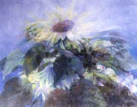 The Green Man with Sunflowers (Nocturne) 1994 (oil on canvas) 