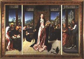 St. Catherine and the Philosophers (panel)