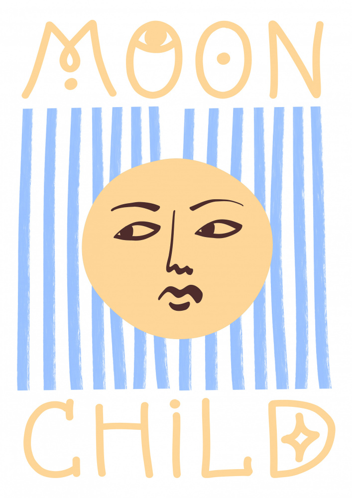Striped Moon Child from Grace Digital Art Co