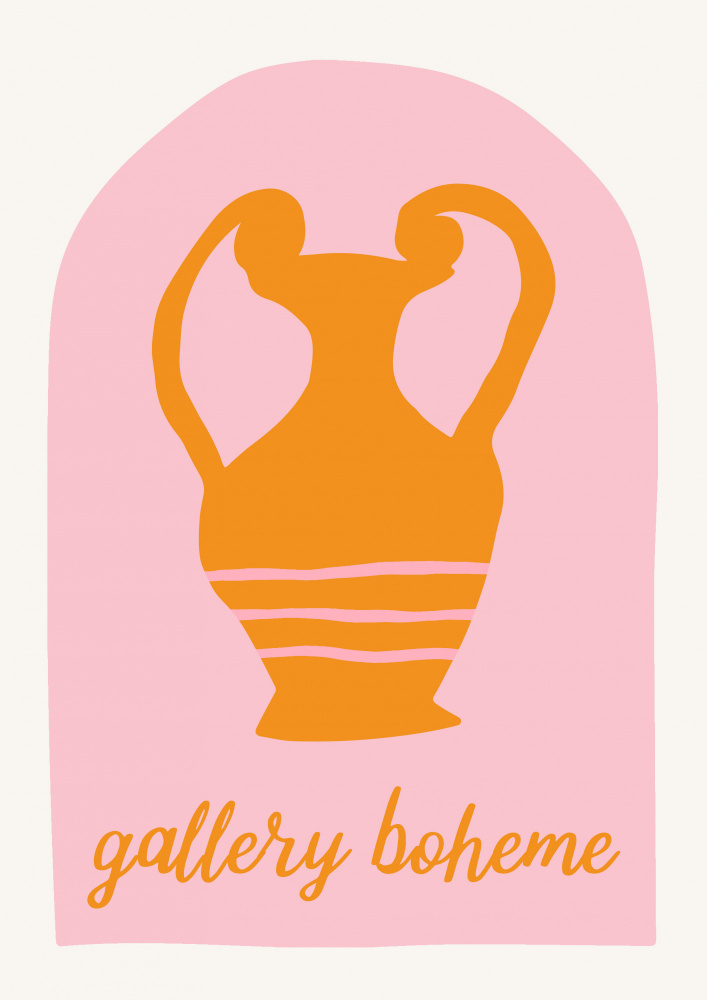Pink and Orange Vase from Grace Digital Art Co