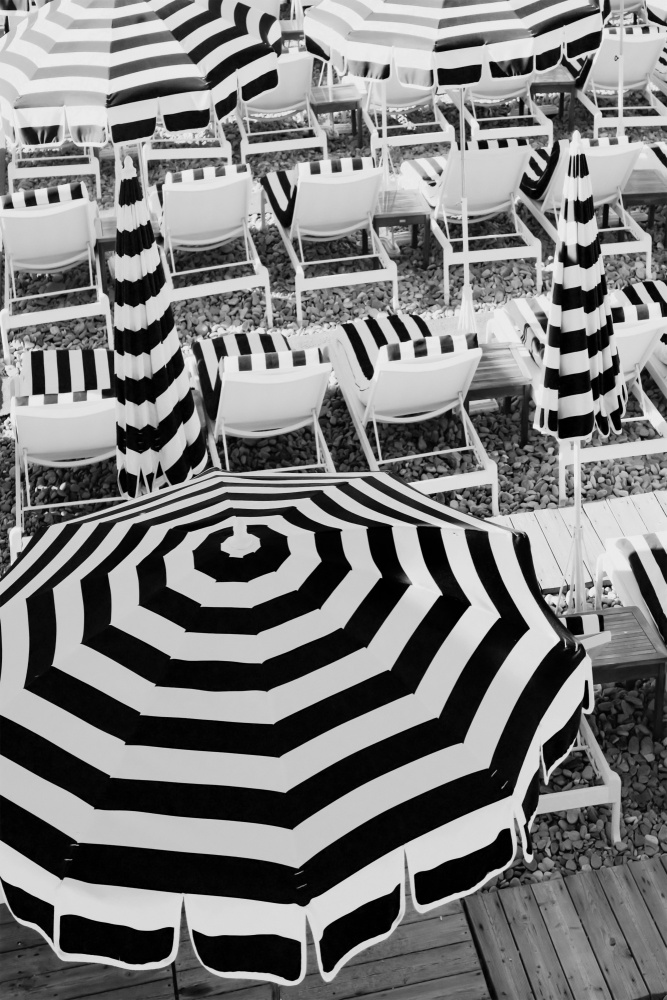 Black and White Beach Umbrellas from Grace Digital Art Co
