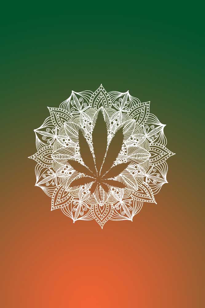 Mandala Circle Cannabis Leaf from Sebastian  Grafmann