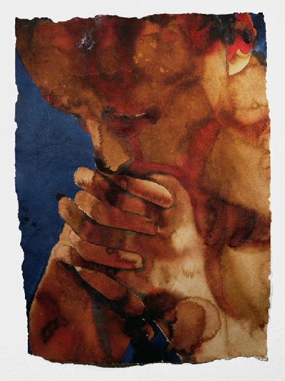 Prayer, 1981 (colour dye on handmade indian paper) 