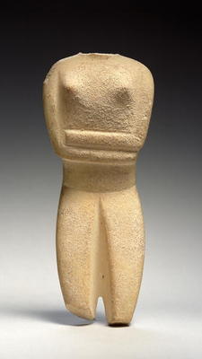 Cycladic figure, Spedos, c.2700-2500 BC (marble) from Greek
