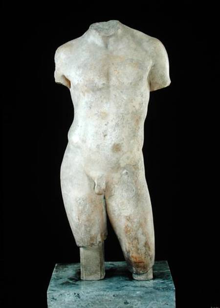 Nude male torso from Greek School