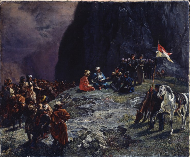 The Meeting of General Klüke von Klügenau and Imam Shamil in 1837 from Grigori Grigorevich Gagarin