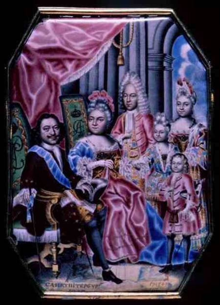 The Family of Emperor Peter I, the Great (1672-1725) from Grigory Semyonovich Musikiysky