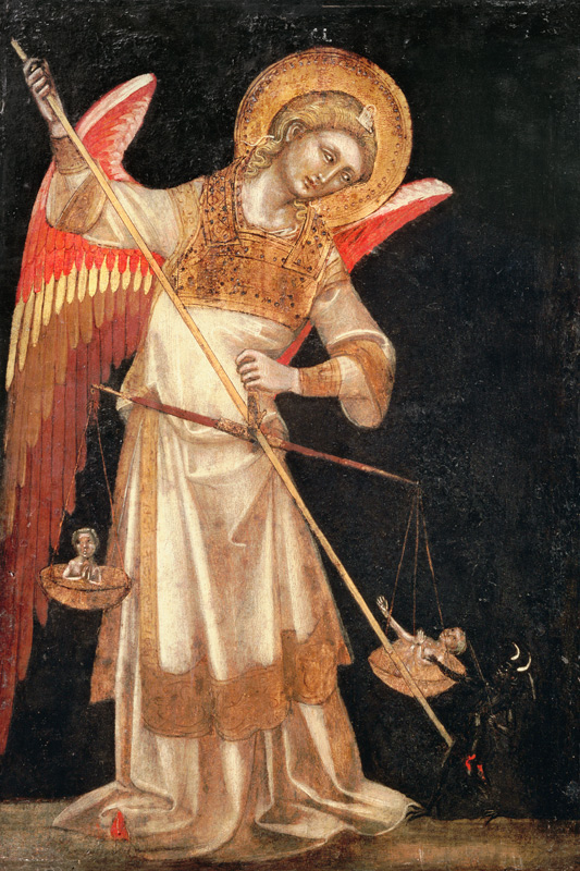 Der Erzengel Michael mit der Seelenwaage. from Guariento d` Arpo