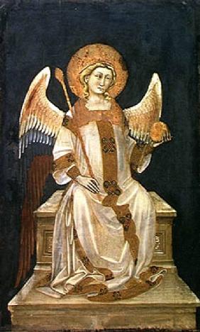 Angel Seated on a Throne, the Orb in one hand, the Sceptre in the other