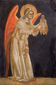 Engel mit dem Bildnis des Christuskindes.