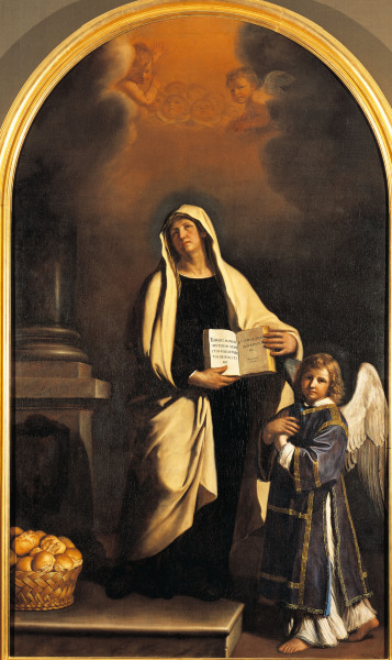 Guercino / St.Francesca Romana / 1756 from Guercino (eigentl. Giovanni Francesco Barbieri)