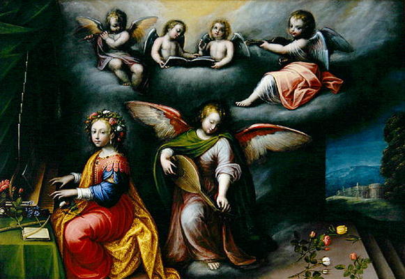 St. Cecilia (oil on canvas) from Guglielmo Caccia