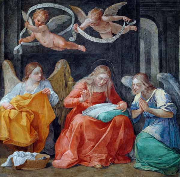 The Virgin Sewing, from the 'Cappella dell'Annunciata' (Chapel of the Annunciation) 1610 (photo) from Guido Reni