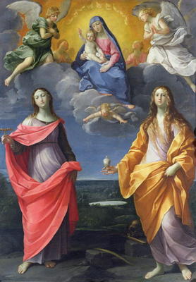 Madonna and Child with St. Lucy and Mary Magdalene, called the Madonna of the Snow, c.1623 (oil on c from Guido Reni
