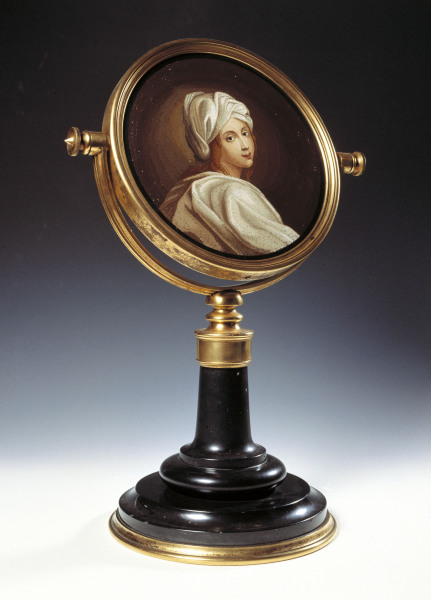 Mirror with Beatrice Cenci / Mosaic from Guido Reni