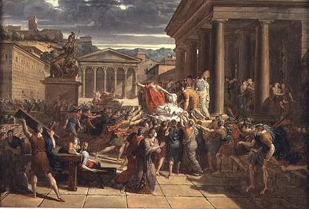 The Death of Caesar (100-44 BC) from Guillaume Lethière