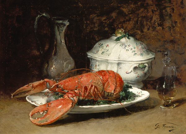 Still Life with a Lobster and a Soup Tureen from Guillaume Romain Fouace
