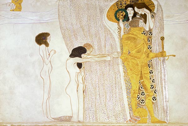 Beethoven frieze: The desire for the luck from Gustav Klimt