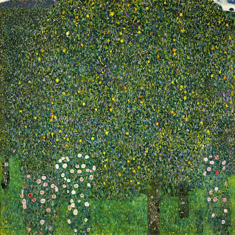Rosenstraeuche unter Baeumen from Gustav Klimt