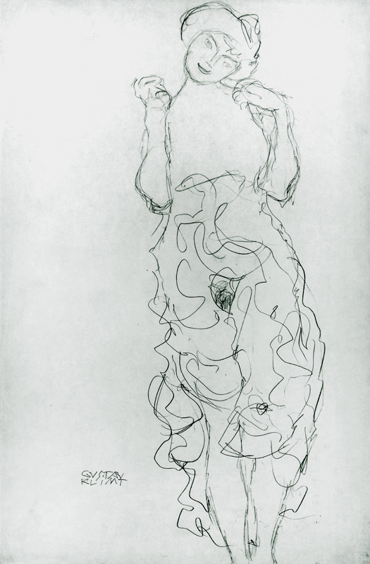 Standing Nude with Arms Raised from Gustav Klimt