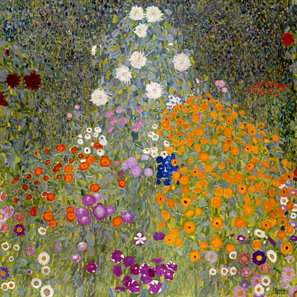 Flower garden from Gustav Klimt
