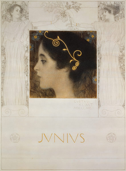 Drawing for the  Allegory Junius from Gustav Klimt