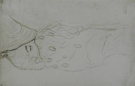 Sleeping Nude from Gustav Klimt